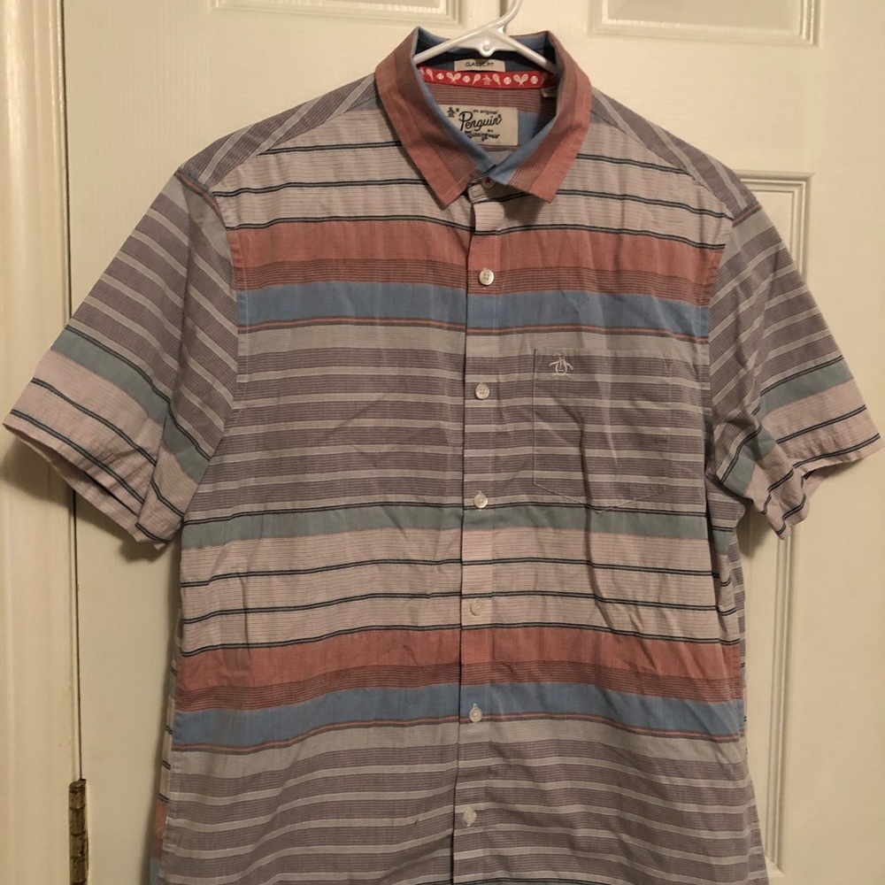Original Penguin Shirt Sleeve Button Up Medium